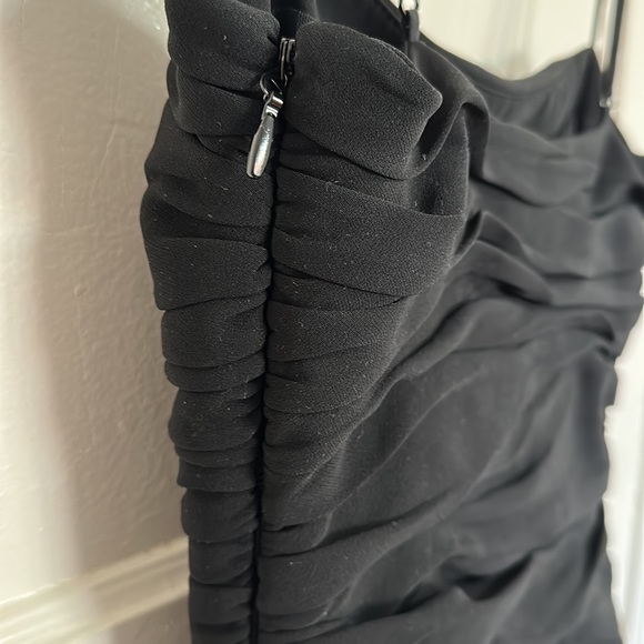 Cinq à Sept Vance Ruched Minidress in Black - Picture 7 of 13